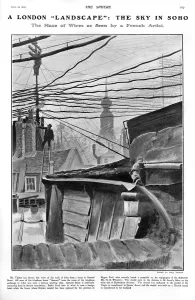 Communication Prints: A London skyscape: the sky in Soho, 1905
