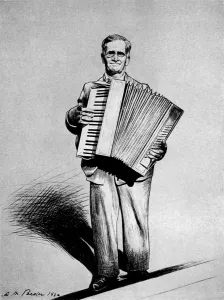 Musicians Prints: London Street Types - An Old Performer
