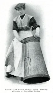 Labor Prints: Londons first female railway porter, April 1915