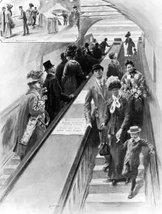 March Prints: Londons new amusement: Up and down the escalator