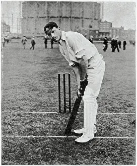 Sport Prints: Lord Dalmeny (1882 - 1974), popular Surrey Captain. Date: 1907