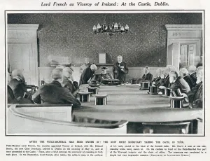 Interior Prints: Lord French as Viceroy of Ireland - at The Castle, Dublin. Date: 1918