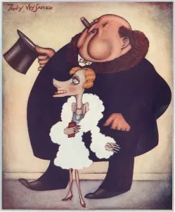 Columnist Prints: Lord and Lady Castlerosse in caricature by Tony Wysard