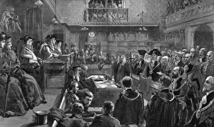 Mayors Prints: Lord Mayor taking the oath in court, 1890, by Sydney P. Hall
