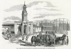 Street Prints: Lord Mayor visiting Gas Works at Bow, East London