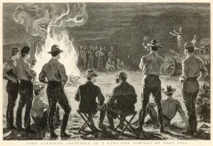 Fire Prints: Lord Randolph Churchill at a Camp-fire Concert, 1891