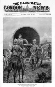 Roberts Prints: Lord Roberts writing despatches in a transport wagon