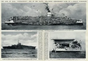Sunk Prints: Loss of HMS Courageous by G. H. Davis