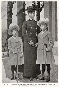 Golf Prints: Louise, Princess Royal and Duchess of Fife (1867 - 1931) and her daughters