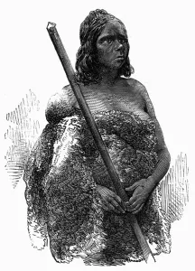 Australian Prints: Lubra, an Australian aborigine woman, 1850