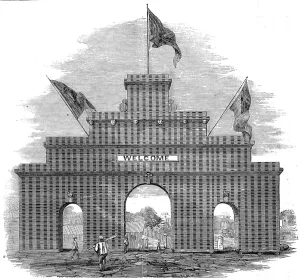 Canada Prints: The Lumberers Arch, Ottawa, 1860