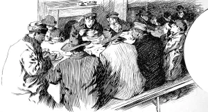 Table Prints: Lunch in a Jewish shelter, London, 1904