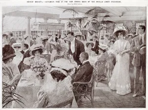 Room Prints: Lunchtime in the Phyllis Court enclosure, Henley Regatta