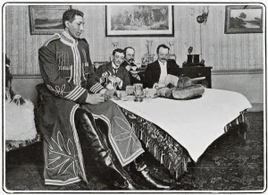 Eating Prints: Machnow eating breakfast at the London Hippodrome