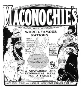 Mar18 Prints: Maconochie s, WW1 advertisement