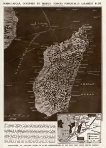 Routes Prints: Madagascar strategic island by G. H. Davis