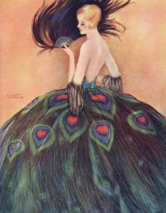 Feathered Prints: Madame Peacock by Gilbert Rumbold
