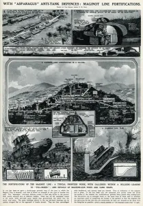Fortifications Prints: Maginot Line fortifications by G. H. Davis