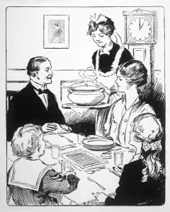 Lunch Prints: Maid Brings Lunch