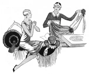 Mistress Prints: Maid presents dry-cleaned dress to a lady