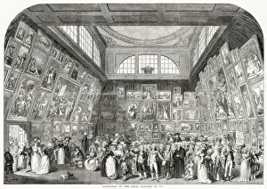 Interior Prints: One of the main galleries for the Royal Academy Exhibition of 1787 in London