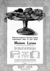 Cafe Prints: Maison Lyons advertisement, WW1
