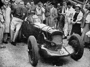 26th Prints: Major A. T. Gardner with his new 1100-cc M. G. car
