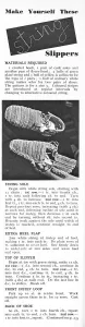 Pattern Prints: Make yourself these string slippers, 1944