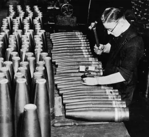 Ww Ii Prints: Making a shell, 1939
