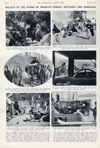 Forces Prints: Malaga in the hands of Franco's forces: refugees and homeless