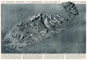 Straits Prints: Malta, target of German bombers, by G. H. Davis