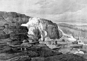Rocks Prints: Mammoth Hot Springs, Gardiner River, Yellowstone, 1874