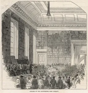 Manchester Prints: Manchester Free Lib Open