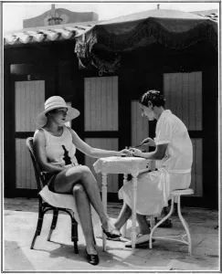 Abroad Prints: A Manicure on the French Riviera, 1928