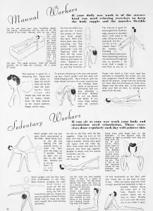 Wwii Prints: Manual and sedentary workers, 1942