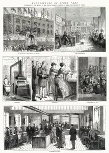 Visiting Prints: Manufacture of Steel Pens, Birmingham 1874