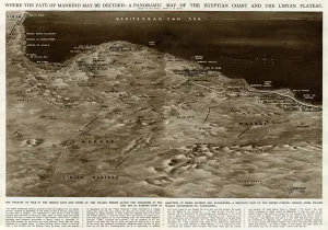 Coastline Prints: Map of Egyptian coast and Libyan plateau by G. H. Davis