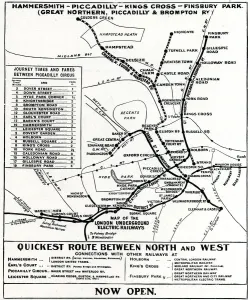 Park Prints: Map of London Underground railway, 1906