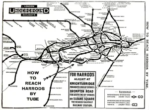 Park Prints: Map of London Underground railway, for Harrods