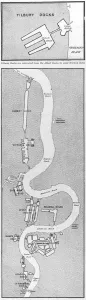 Acres Prints: Map of Londons Docks, 1908