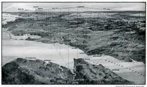 Berlin Prints: Map showing the distances between cities 1939