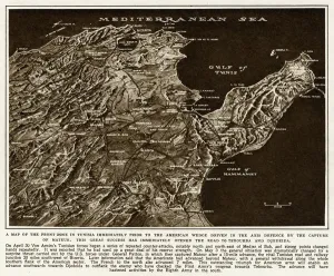 Capture Prints: Map of Tunisia by G. H. Davis