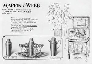 Mappin Prints: Mappin & Webb cocktail set advertisement