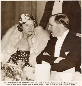 Charles Prints: Marchioness of Dufferin and Ava talking the the Hon