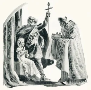 Ceremony Prints: Margaret, Maid of Norway, crowned