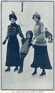 Mar17 Prints: Margot Asquith & Lady Lytton at Murren
