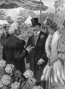 Smiling Prints: Mark Twain meets Edward VII and Queen Alexandra, 1907