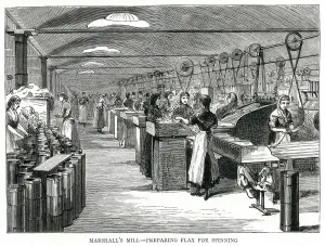 Loom Prints: Marshalls Flax Mill factory 1885