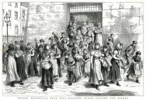 Linen Prints: Marshalls Flax Mill factory 1885