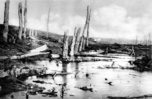 December Prints: Marshland on the Western Front; First World War, 1916